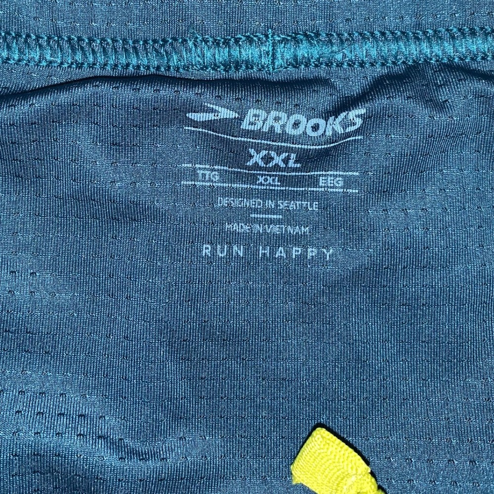 Brooks Running Shorts Teal Blue  XX Large Athletic Gym Workout Performance - Picture 4 of 10